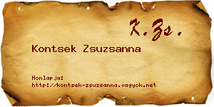 Kontsek Zsuzsanna névjegykártya